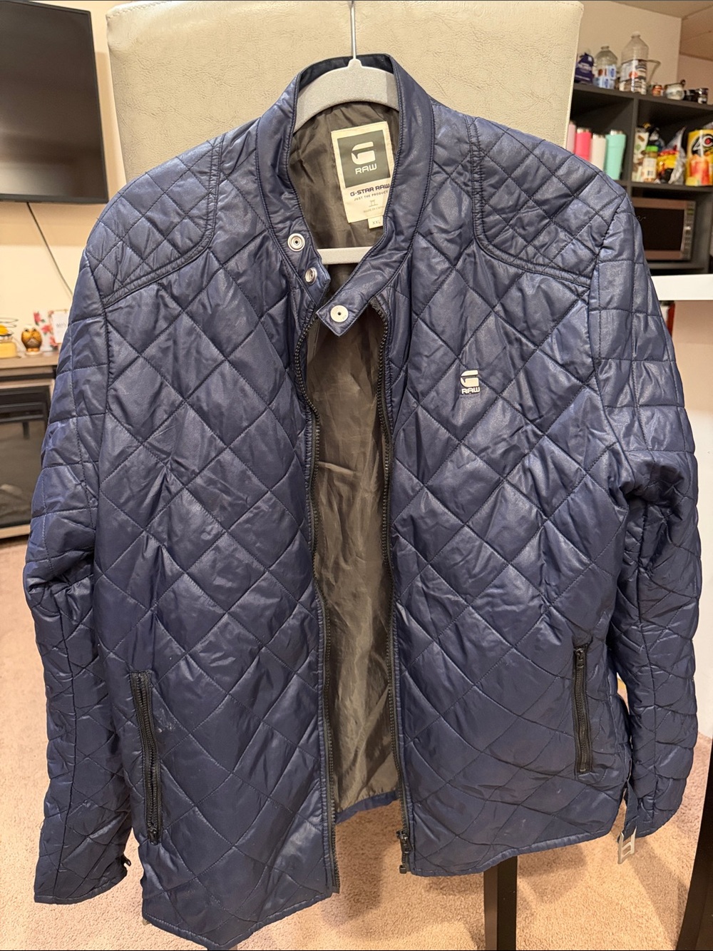 G-Star Quilted Navy Blue Men’s Puffer Jacket